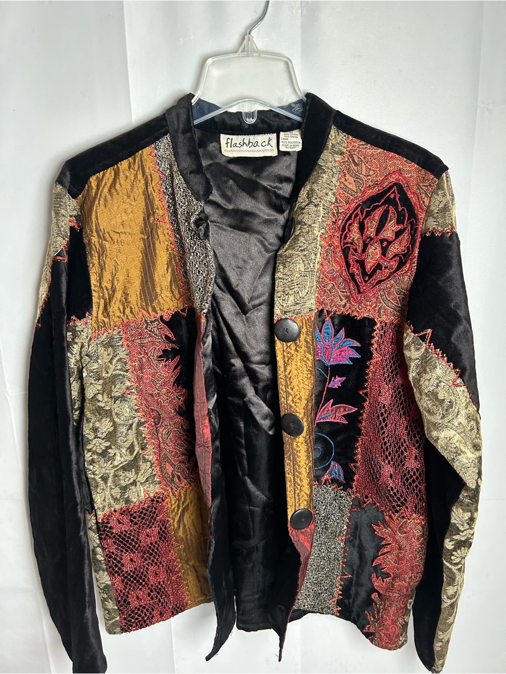 Flashback Women's Multicolor Patchwork Velvet Jacket - Picture 9 of 9